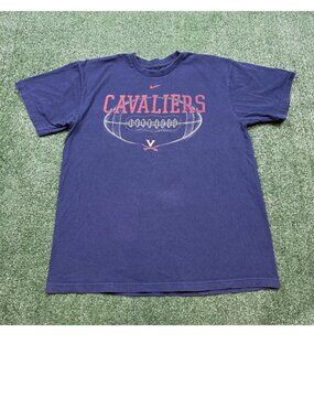 Virginia Cavaliers Graphic T Shirt Men's Size M Blue Short Sleeve NCAA